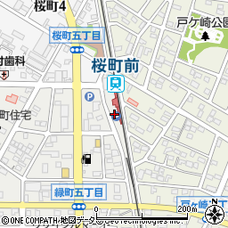 ＭＡＹパーク桜町駅前西広場駐車場周辺の地図