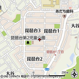 京都府宇治市琵琶台周辺の地図