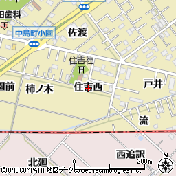 愛知県岡崎市中島町住吉西周辺の地図