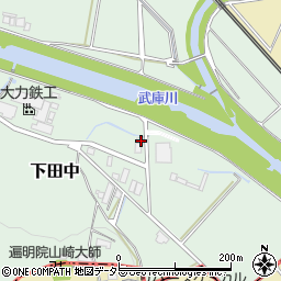 兵庫県三田市下田中577周辺の地図