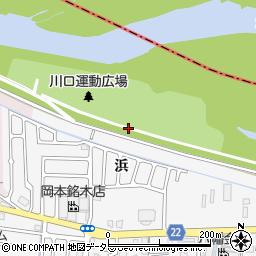 京都府八幡市川口浜周辺の地図