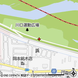 京都府八幡市川口（浜）周辺の地図