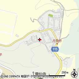 大阪府高槻市萩谷月見台5-13周辺の地図