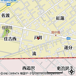 愛知県岡崎市中島町（戸井）周辺の地図