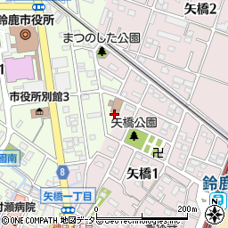 三重県鈴鹿市神戸1丁目24周辺の地図
