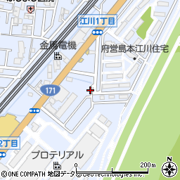 大阪府三島郡島本町江川周辺の地図