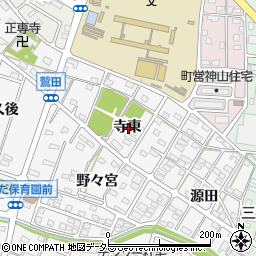 愛知県額田郡幸田町菱池寺東周辺の地図