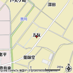 愛知県新城市野田五反周辺の地図