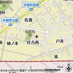愛知県岡崎市中島町住吉西3-4周辺の地図