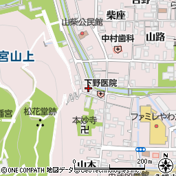 京都府八幡市八幡平谷周辺の地図