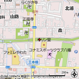 弥生橋周辺の地図