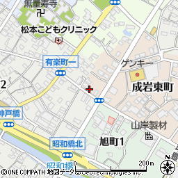 愛知県半田市成岩東町16周辺の地図