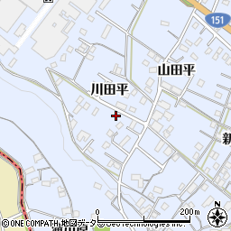愛知県新城市川田平周辺の地図