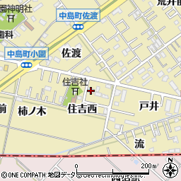 愛知県岡崎市中島町住吉西3周辺の地図
