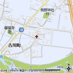 兵庫県小野市古川町周辺の地図
