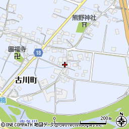 兵庫県小野市古川町周辺の地図