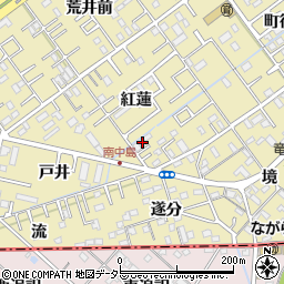愛知県岡崎市中島町紅蓮37-4周辺の地図