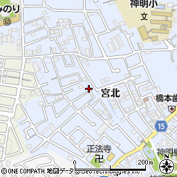 横野邸駐車場周辺の地図