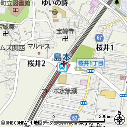大阪府三島郡島本町周辺の地図