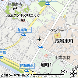 愛知県半田市成岩東町17周辺の地図