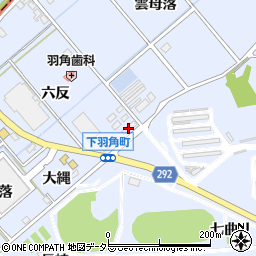 愛知県西尾市下羽角町六反24周辺の地図