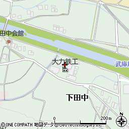 兵庫県三田市下田中518周辺の地図
