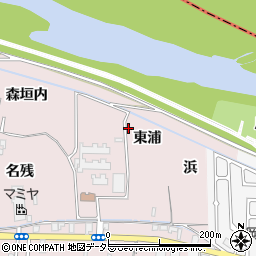 京都府八幡市八幡東浦周辺の地図
