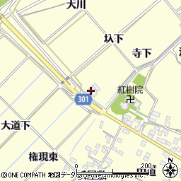 愛知県西尾市上町寺下32周辺の地図
