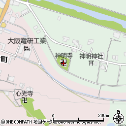 神明寺周辺の地図