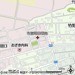 市営岡田団地周辺の地図