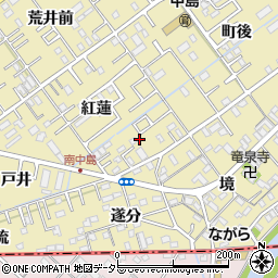 愛知県岡崎市中島町紅蓮14-5周辺の地図