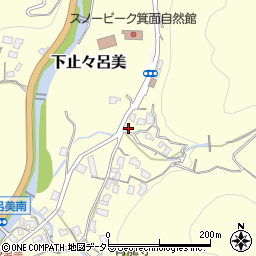 大阪府箕面市下止々呂美952周辺の地図
