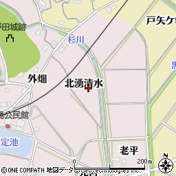 愛知県新城市豊島北湧清水周辺の地図