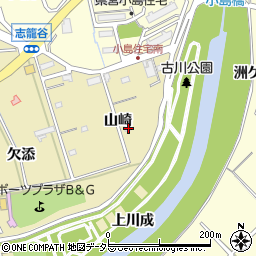 愛知県西尾市志籠谷町山崎37周辺の地図