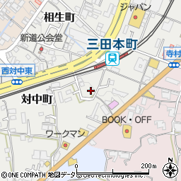 兵庫県三田市対中町6周辺の地図