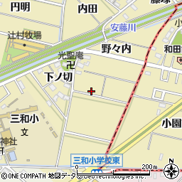 愛知県西尾市米野町周辺の地図