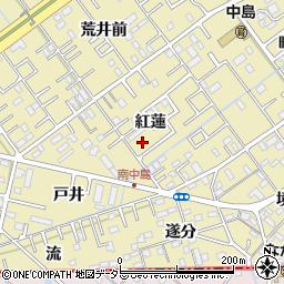 愛知県岡崎市中島町紅蓮39周辺の地図