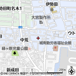 京都府宇治市伊勢田町新中ノ荒周辺の地図