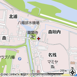 京都府八幡市八幡森垣内31周辺の地図