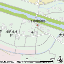 兵庫県三田市下田中185周辺の地図