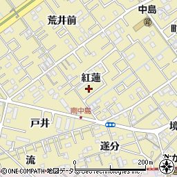 愛知県岡崎市中島町紅蓮39-1周辺の地図