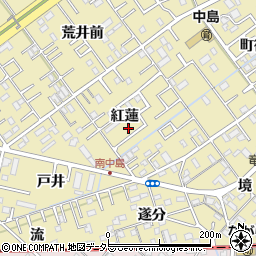 愛知県岡崎市中島町紅蓮30-1周辺の地図