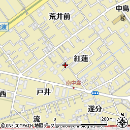 愛知県岡崎市中島町紅蓮59-1周辺の地図