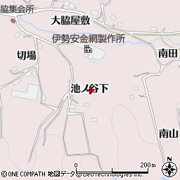 愛知県新城市庭野池ノ谷下周辺の地図