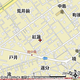 愛知県岡崎市中島町紅蓮30周辺の地図