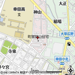 愛知県額田郡幸田町高力神山周辺の地図