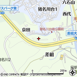 兵庫県川辺郡猪名川町差組ヤセン谷周辺の地図