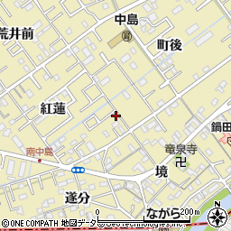 愛知県岡崎市中島町紅蓮11-1周辺の地図