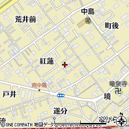 愛知県岡崎市中島町紅蓮16周辺の地図