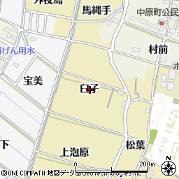 愛知県西尾市八ツ面町臼子周辺の地図